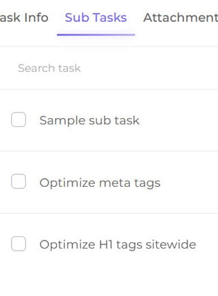 Project Sub Tasks